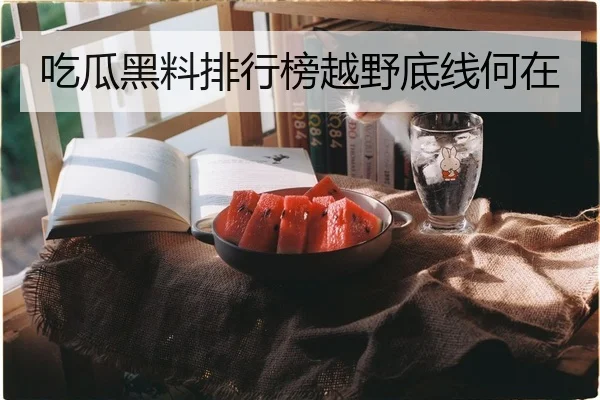 吃瓜黑料排行榜越野底线何在